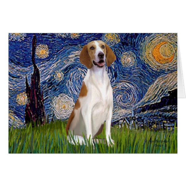 Starry Night - American Foxhound (Front Horizontal)