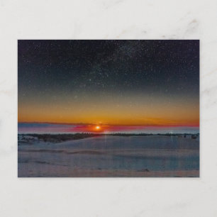 Starry Night Appears Over Silver Lake Dunes, MI Postcard