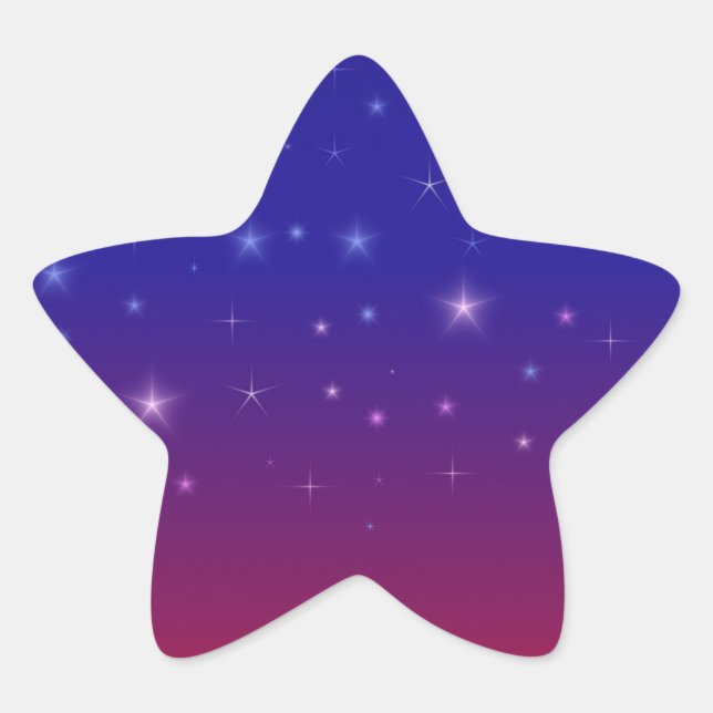 Starry Night at Sunset II Star Sticker (Front)