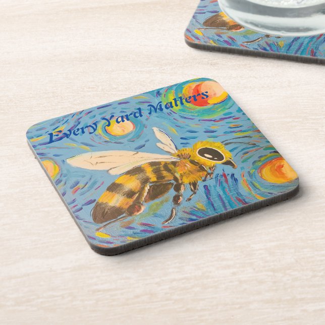 Starry Night Bee Coasters (Left Side)