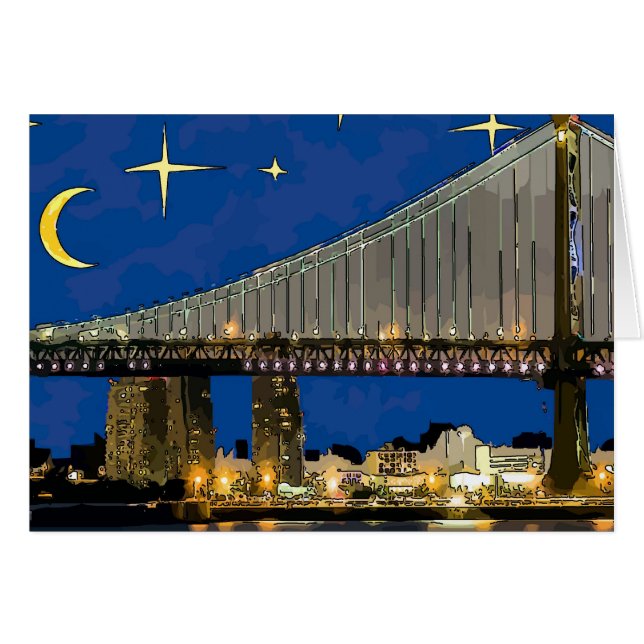 Starry Night Ben Franklin Bridge (Front Horizontal)