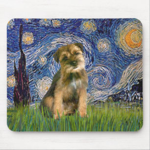 Starry Night - Border Terrier #1 Mouse Pad