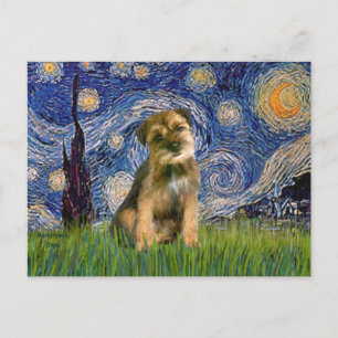 Starry Night - Border Terrier #1 Postcard