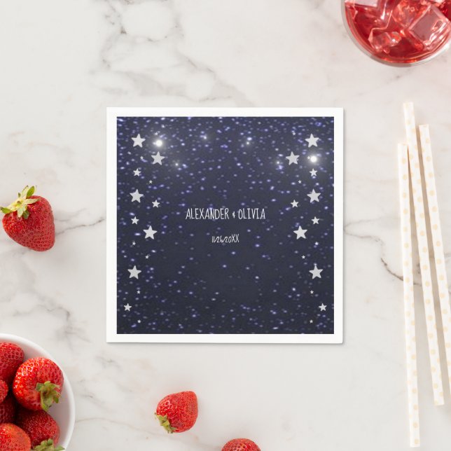 Starry Night Bridal Shower Napkin (Insitu)
