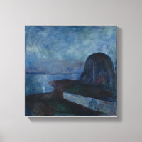 Starry night by Edvard MUNCH,symbolist painter