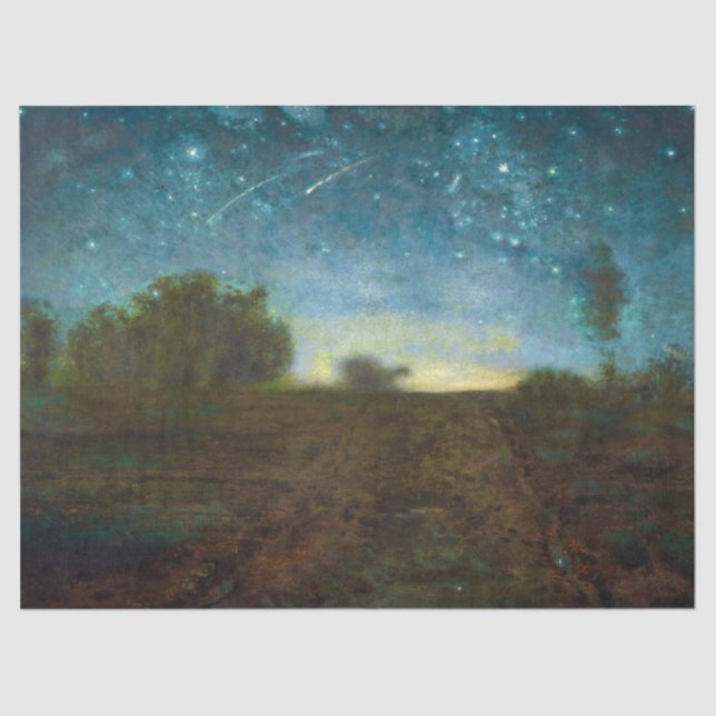 Starry Night by Jean-Francois Millet Tissue Paper (Front)