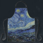 "Starry Night" by Van Gogh Apron<br><div class="desc">This design features a very high resolution unaltered and unedited reproduction of Van Gogh's famous "Starry Night" painting.</div>