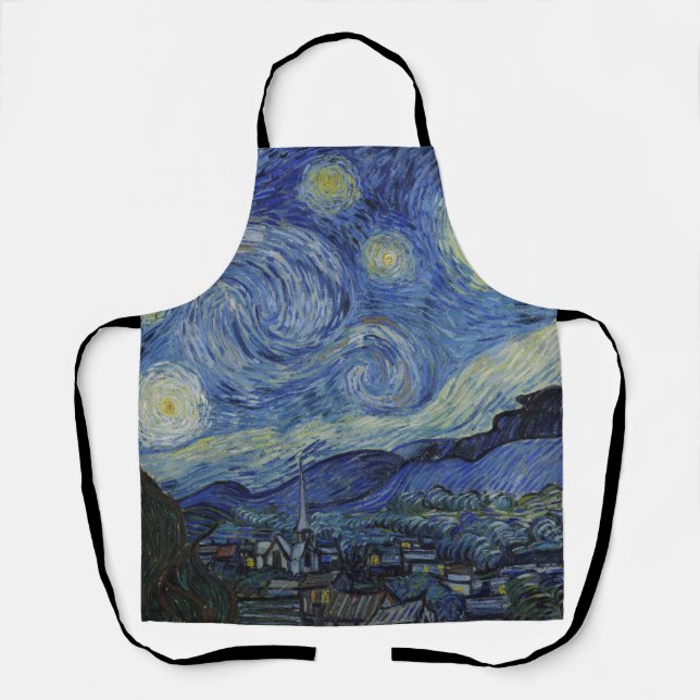 "Starry Night" by Van Gogh Apron (Front)