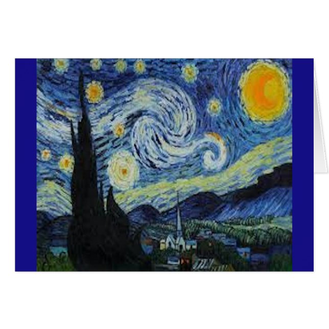 Starry Night by Van Gogh - Card and Envelope (Front Horizontal)