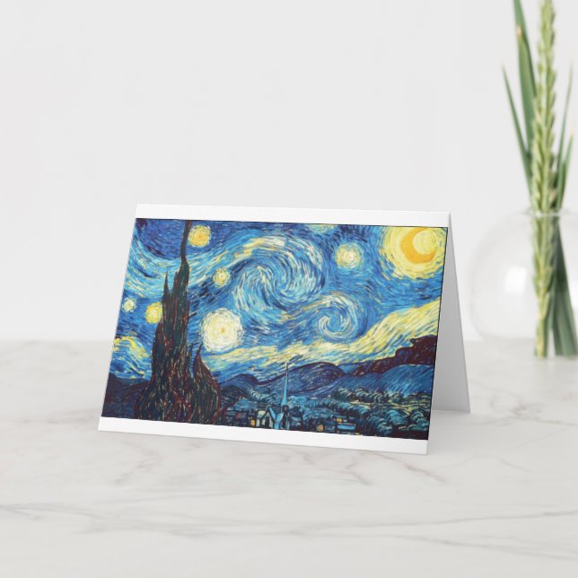 Starry Night by Van Gogh, Fine Art, Card (Front)