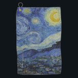 "Starry Night" by Van Gogh Golf Towel<br><div class="desc">This design features a very high resolution unaltered and unedited reproduction of Van Gogh's famous "Starry Night" painting.</div>