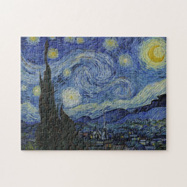 "Starry Night" by Van Gogh Jigsaw Puzzle (Horizontal)