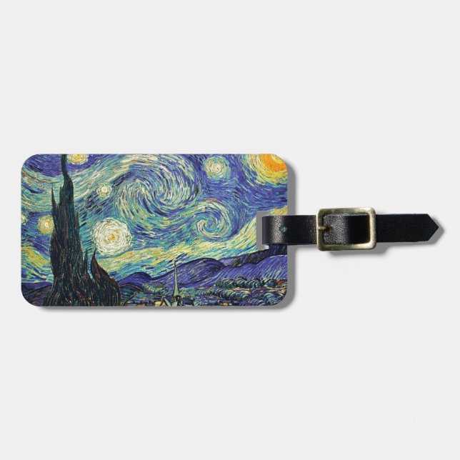 Starry Night by van Gogh Luggage Tag (Front Horizontal)