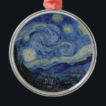 "Starry Night" by Van Gogh Metal Tree Decoration<br><div class="desc">This design features a very high resolution unaltered and unedited reproduction of Van Gogh's famous "Starry Night" painting.</div>