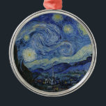 "Starry Night" by Van Gogh Metal Tree Decoration<br><div class="desc">This design features a very high resolution unaltered and unedited reproduction of Van Gogh's famous "Starry Night" painting.</div>