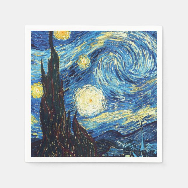Starry Night by Van Gogh Napkin (Front)