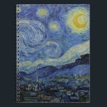 "Starry Night" by Van Gogh Notebook<br><div class="desc">This design features a very high resolution unaltered and unedited reproduction of Van Gogh's famous "Starry Night" painting.</div>
