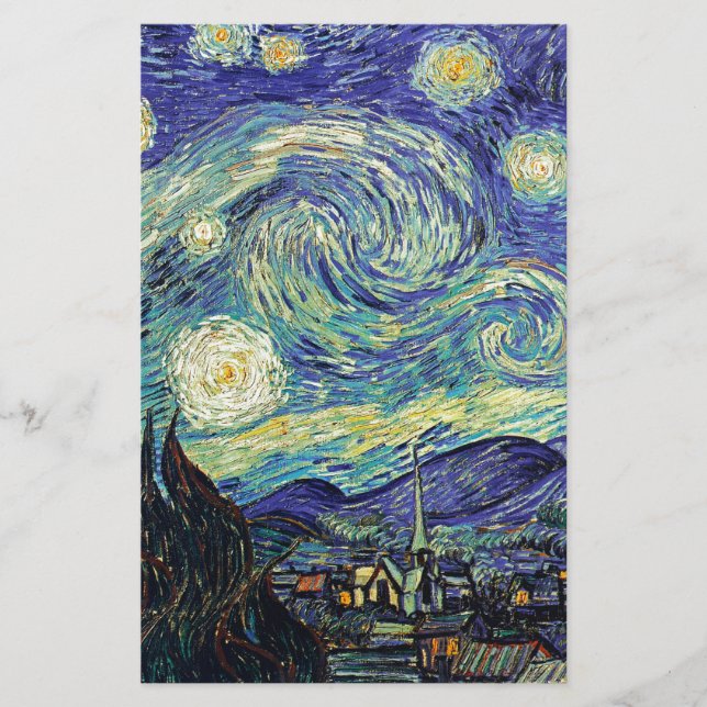 Starry Night by van Gogh Stationery (Front)
