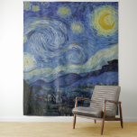 "Starry Night" by Van Gogh Tapestry<br><div class="desc">This design features a very high resolution unaltered and unedited reproduction of Van Gogh's famous "Starry Night" painting.</div>