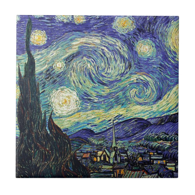 Starry Night by van Gogh Tile (Front)