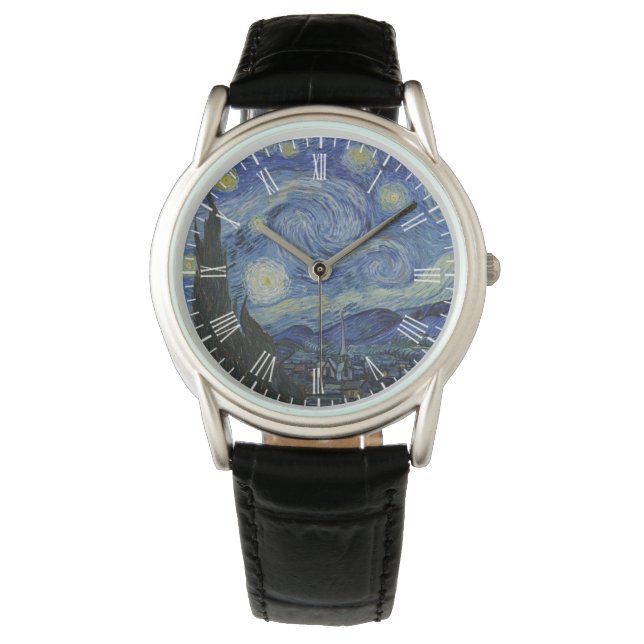 "Starry Night" by Van Gogh Watch (Front)