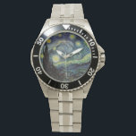 Starry Night by Van Gogh. Watch<br><div class="desc">Starry Night by Van Gogh. Unique famous fine art classic stainless steel style watch.  Post impressionism oil painting.</div>