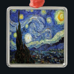 Starry Night By Vincent Van Gogh 1889 Metal Tree Decoration<br><div class="desc">To the best of my knowledge these images are in public domain and believed to be free to use without restriction in the US. 
 Please contact me if you discover that any of these images are not in Public Domain.</div>