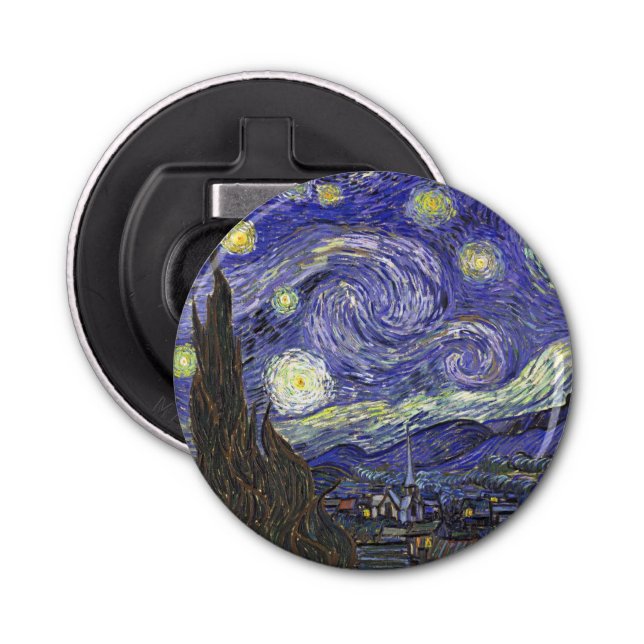 Starry Night by Vincent van Gogh Bottle Opener (Front)