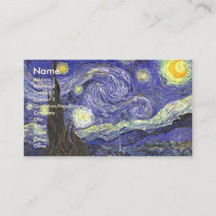 Starry Night by Vincent van Gogh Business Card