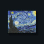 Starry Night by Vincent van Gogh Canvas Print<br><div class="desc">Vincent Willem van Gogh was a Post-Impressionist painter of Dutch origin whose work—noteable for its rough beauty, emotional honesty, and bold colour—had a far-reaching influence on 20th-century art. After years of painful anxiety and frequent bouts of mental illness, he died aged 37 from a gunshot wound, generally accepted to be...</div>