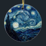 Starry Night By Vincent Van Gogh Ceramic Tree Decoration<br><div class="desc">Starry Night By Vincent Van Gogh</div>