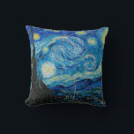 Starry Night by Vincent van Gogh Cushion<br><div class="desc">Starry Night,  famous painting by Vincent van Gogh</div>