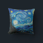 Starry Night by Vincent van Gogh Cushion<br><div class="desc">Starry Night,  famous painting by Vincent van Gogh</div>