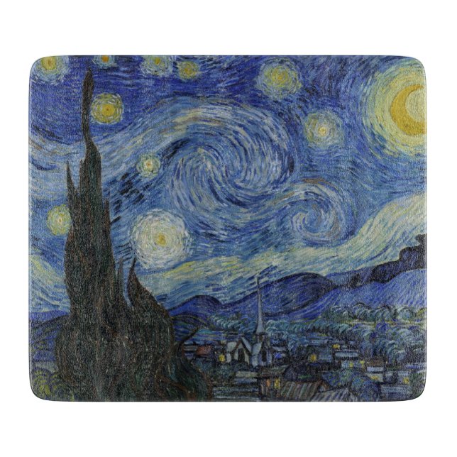Starry Night by Vincent van Gogh Cutting Board (Front)