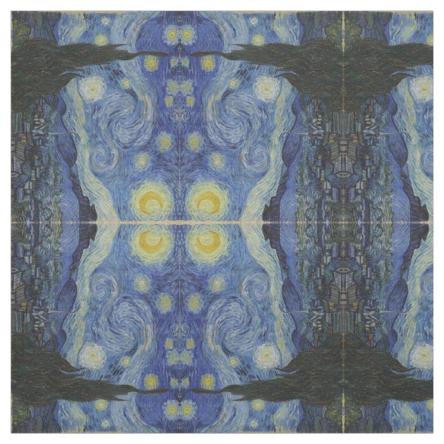 Starry Night by Vincent Van Gogh Fabric (Swatch)