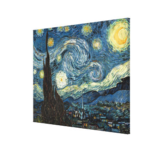 Starry Night by Vincent van Gogh.  Famous art Canvas Print