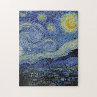 Starry Night by Vincent Van Gogh / famous art Jigsaw Puzzle