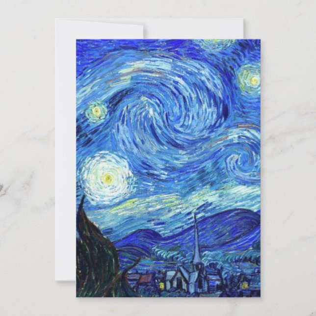 Starry Night By Vincent Van Gogh Invitation (Front)