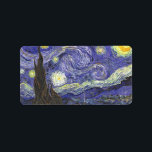 Starry Night by Vincent van Gogh Label<br><div class="desc">This painting titled, Starry Night is made by the famous artist, Vincent van Gogh. About Vincent van Gogh Vincent van Gogh saw colour as the chief symbol of expression. There is a reason his art connects with the viewers, because van Gogh was determined to give happiness by creating beauty through...</div>
