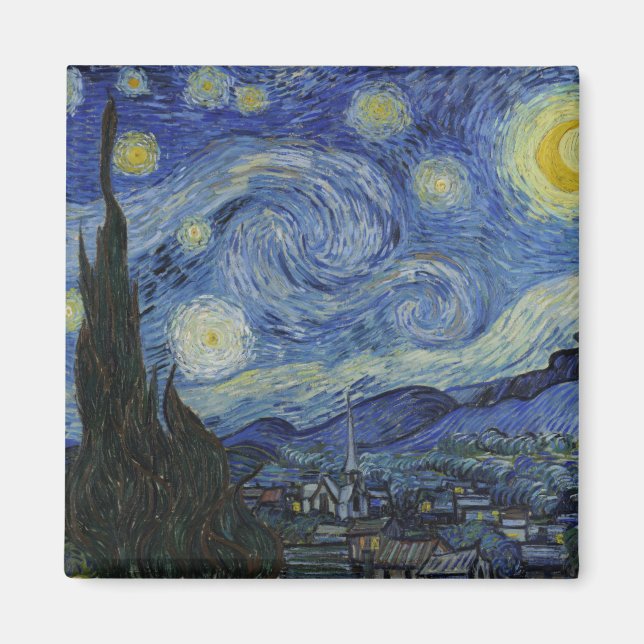 Starry Night by Vincent Van Gogh Magnet (Front)
