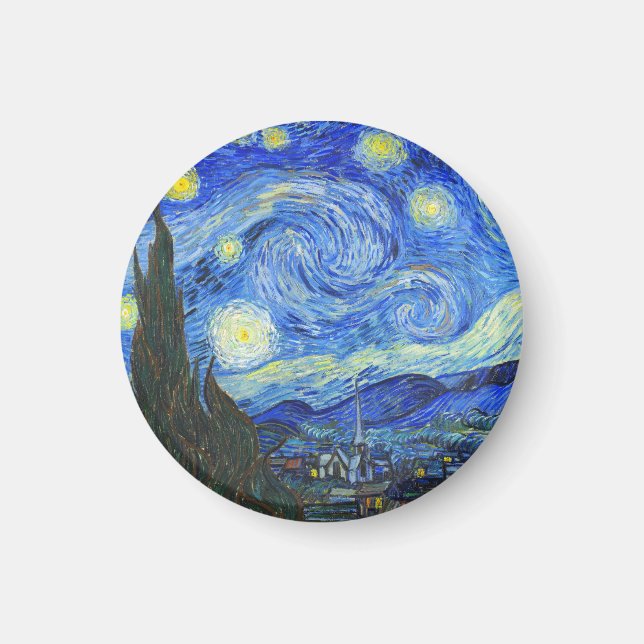 Starry Night by Vincent van Gogh Magnet (Front)