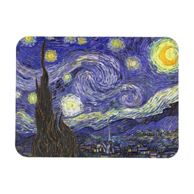 Starry Night by Vincent van Gogh Magnet (Horizontal)