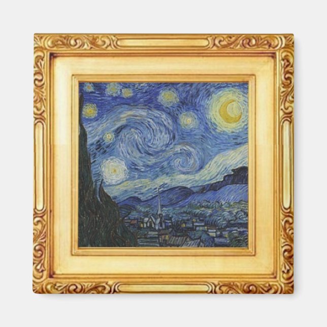 Starry Night by Vincent Van Gogh - Magnet (Front)