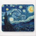 Starry Night By Vincent Van Gogh Mouse Pad<br><div class="desc">Starry Night By Vincent Van Gogh</div>