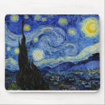 Starry Night by Vincent Van Gogh Mouse Pad<br><div class="desc">Starry Night by Vincent Van Gogh painting master masterpiece art fine impressionism painting vibrant colour beautiful nice quality landscape scenery art post decoration</div>
