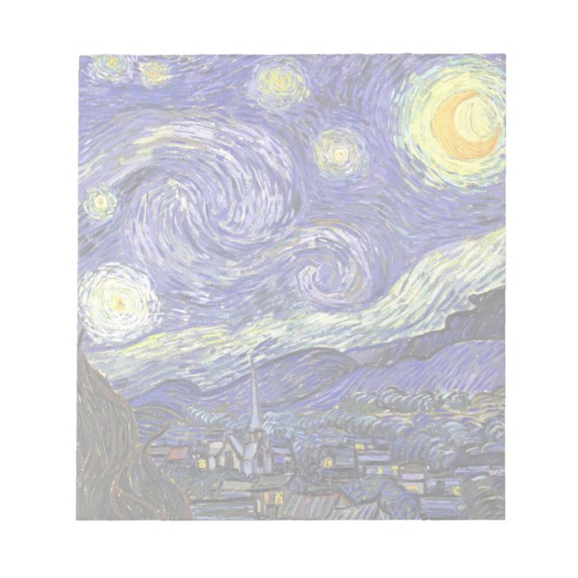 Starry Night by Vincent van Gogh Notepad (Front)