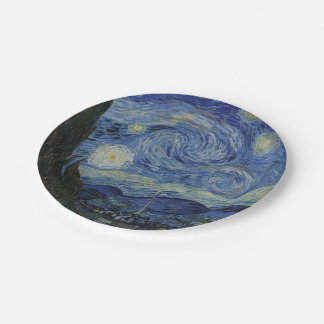 Starry Night by Vincent Van Gogh Paper Plate