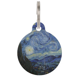 Starry Night by Vincent Van Gogh Pet Tag