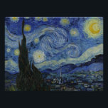 Starry Night by Vincent Van Gogh Poster<br><div class="desc">One of the most famous paintings by Vincent Van Gogh. Starry Night is a beautiful blue oil on canvas painting by Van Gogh and this is the highest available quality on Zazzle so you can expect top quality printing results. Available on many diffrent gifts, electronic cases, prints and more! Just...</div>