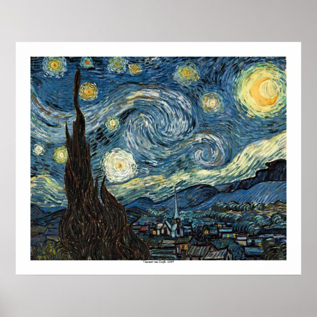 Starry Night by Vincent van Gogh Poster (Front)